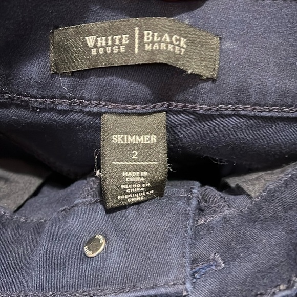 WHBM Blue Skimmer Bottom Snap Pants Sz 2 EUC - Picture 3 of 7